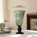 Axyaa Relief Glass Vase: Elegant Hydroponic Plant Pot for Stylish Floral Arrangements