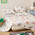 Axyaa Spring Cotton High-Temp Sand-Washed Bed Cover Single Piece, Winter Padded Bed for One