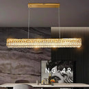 Axyaa Crystal Golden Ceiling Chandelier: Elegant Living Room Dining Room Pendant Lamp