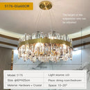 Axyaa Crystal Ceiling Chandelier: Luxury Villa Hall Living Room Lights Large Pendant Lamp