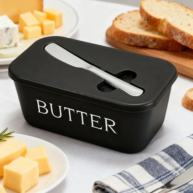 Axyaa Rectangular Cheese Box & Knife Set for Restaurant Kitchen
