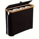Axyaa Toilet Paper Storage Basket with Lid: Bathroom Organizer Stand Container
