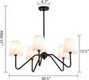 Axyaa Industrial Style Chandelier Ceiling Light for Living Room, Bedroom, and Restaurant.