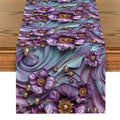 Axyaa Floral Pearl Table Runner for Kitchen Dining Decor
