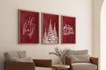 Axyaa Abstract Christmas Tree Wall Art for Modern Living Room Decor