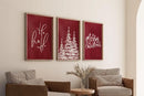 Axyaa Abstract Christmas Tree Wall Art for Modern Living Room Decor
