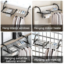 Axyaa Foldable Balcony Clothes Drying Rack - Portable, Retractable, and Space-Saving