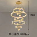 Axyaa Crystal Chandelier Pendant Light for Living Room, Bedroom, Ceiling - Luxury Indoor Lighting