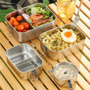 Axyaa Stainless Steel Insulated Square Lunch Box with Freshness Control