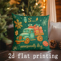 Axyaa Christmas Cushion Covers with Festive Prints for Sofa Bedroom Car