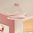 Axyaa Crown Chandelier LED Pendant Lamp for Living Room & Bedroom