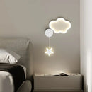 Axyaa Nordic LED Wall Lamp Cloud Star Moon Kids Bedroom Indoor Sconce