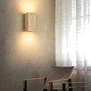 Axyaa Nordic LED Wall Light Square Yellow Travertine Bedside Lamp