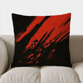 Axyaa Red & Black Abstract Pattern Throw Pillow Cover for Sofa, Bedroom & Car