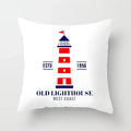 Axyaa Blue Mediterranean Compass Anchor Pillow Cover 45x45cm