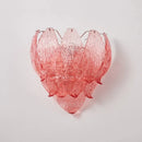 Axyaa Pink Glass Wall Lamp, French Romantic Restaurant Bedside Light