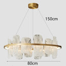 Axyaa Glass Chandelier for Living, Dining & Bedroom - Modern Interior Lighting