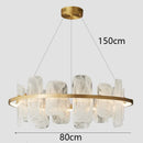 Axyaa Glass Modern Chandelier for Living, Dining & Bedroom - Interior Lighting