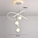 Axyaa 3-Color LED Ball Chandelier Dimmable Creative Decorative Light