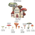 Axyaa Woodland Mushroom Wall Decals - Forest House Wall Stickers for Girls Bedroom