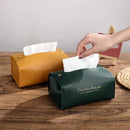 Axyaa Leather Tissue Box Holder Multi-purpose Storage Organizer