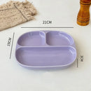 Axyaa Eco-friendly 3-Grid Compartment Plates for Food Dining Kitchen Dinnerware