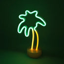 Axyaa Neon Pineapple Coconut Tree Night Light: Bar Bedroom Decor & Party Lamp