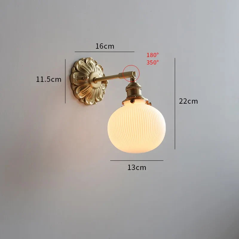 Axyaa Ceramic LED Wall Lights: Modern Japan Style Sconce for Home Decor
