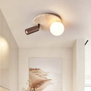 Axyaa Wooden Corridor Entrance Lighting Fixtures - Medieval Style Stone Ceiling Light