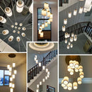 Axyaa Modern LED Pendant Chandeliers for Living Room – Indoor Staircase Hanging Light