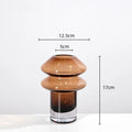 Axyaa Mushroom Shape Glass Vase for Home Decoration and Floral Arrangement