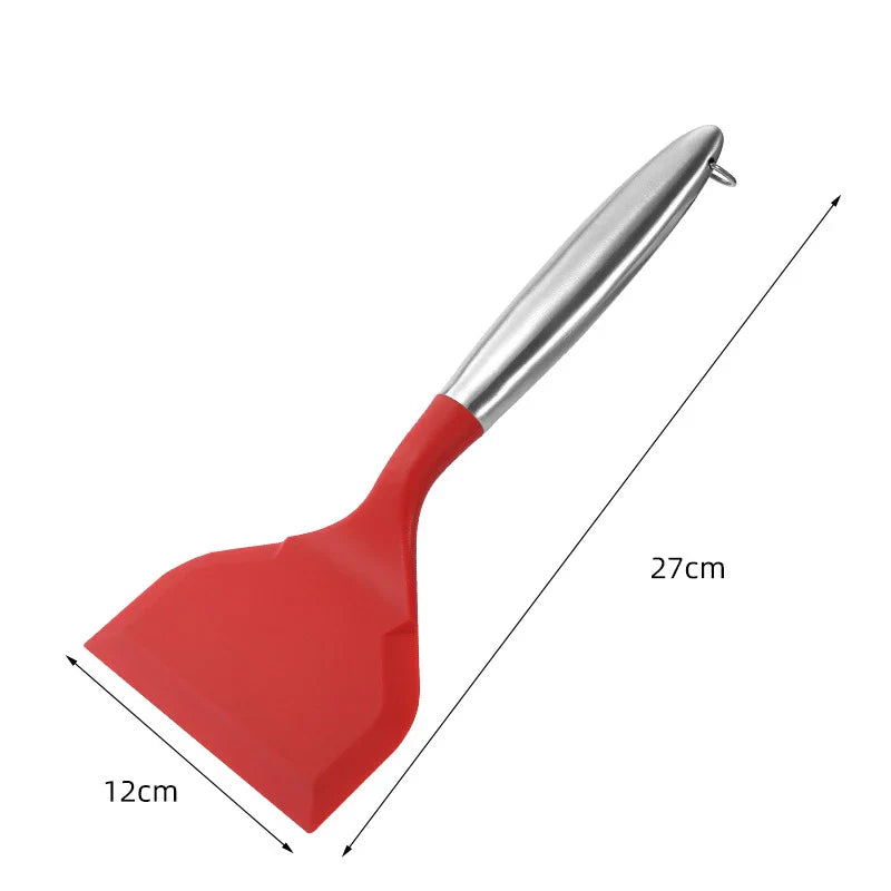 Axyaa Silicone Shovel Spatula for Home Kitchen - Non-Stick & Wide Mouth