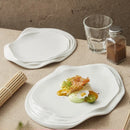 Axyaa White Ceramic Exquisite Cold Dish - Restaurant & Hotel Special