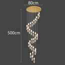 Axyaa Crystal Chandelier Stair Pendant Lamp Living Room Interior Lighting