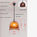 Axyaa Nordic Retro Orange Glass Pendant Chandelier LED Decoration
