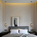 Axyaa Glass Ball LED Chandelier Pendant Lamp for Dining Room & Bedroom