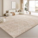 Axyaa Soft Cream Style Carpet Rug | Thick Washable Fluffy Mat for Living Room & Bedroom