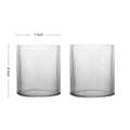 Axyaa Striped Glass Cups: Vintage Cocktail Glassware for Lattes & Iced Coffee
