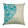 Axyaa Linen Pillowcase 45*45cm for Household Sofa Decor - Love Letter Series