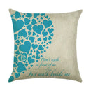 Axyaa Linen Pillowcase 45*45cm for Household Sofa Decor - Love Letter Series