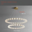 Axyaa Acrylic Ball Ring Pendant Chandelier LED Light for Home and Hospitality