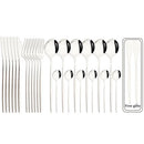 Axyaa 24-Piece Stainless Steel Cutlery Set - Complete Dinnerware Tableware Set