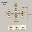Axyaa Magic Bean Chandelier: Modern Glass Bubble Ball Lighting for Home Décor