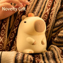 Axyaa Capybara Silicone Night Light - USB Rechargeable, Cute Cartoon Design, Bedside Lamp