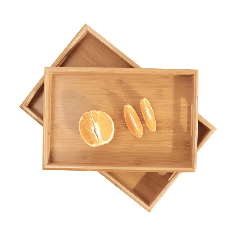 Axyaa Bamboo Tea Tray, Food Storage, Dinner Plate, Kitchen Tableware
