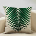 Axyaa Leaf Cushion Cover: Soft Linen Pillowcase 45x45cm