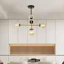 Axyaa Nordic Glass Chandelier LED Decorative Lighting for Living Room, Dining Room, and Bedroom