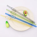 Axyaa Glass Straws Set: High Borosilicate, Ice-sugar Gourd, Cocktail, Milkshake Straw