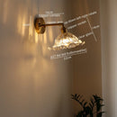 Axyaa Glass Wall Sconce Light Fixtures Copper Nordic Bedside Lamp