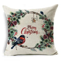 Axyaa Christmas Birds Garland Cushion Cover